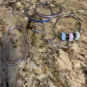 Pandora Lot~ Bangle Bracelet, Charm Bracelet, Snake Bracelet, Princess Ring Etc